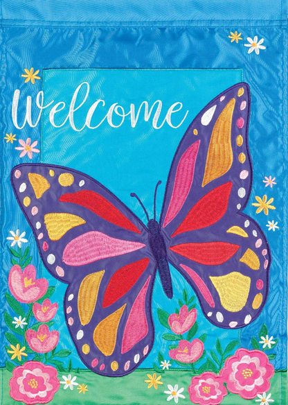 Flag Butterfly Welcome