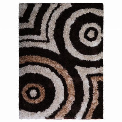 Rugsotic Carpets Hand Tufted Shag Polyester Area Rug Geometric