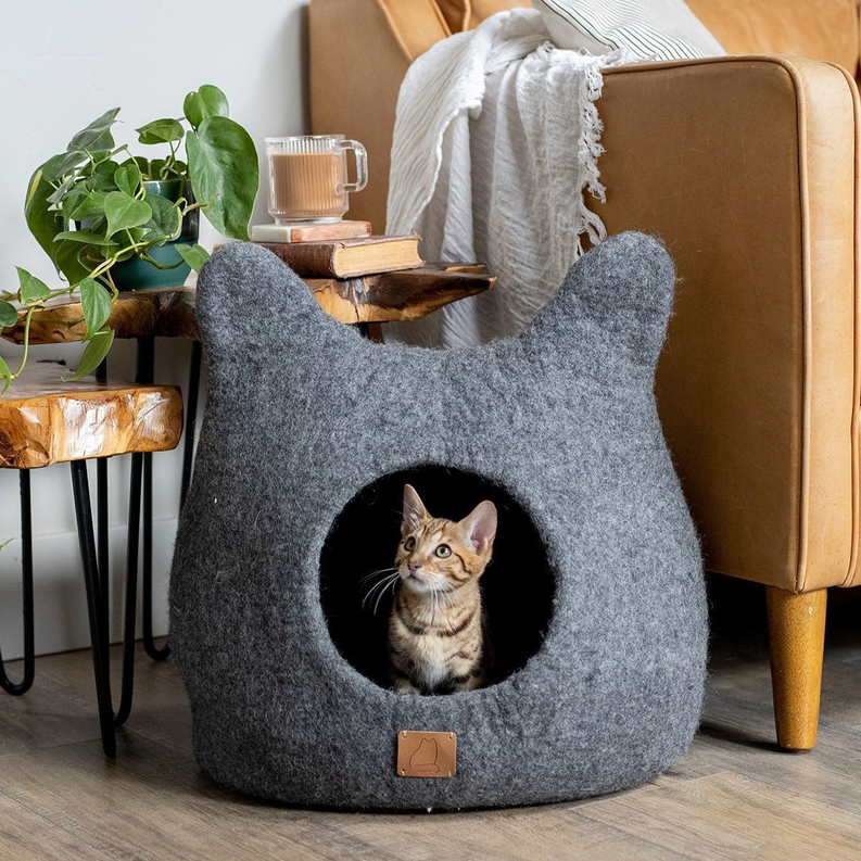 Whimsical Cat Ear Cave Bed