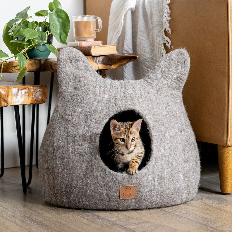 Whimsical Cat Ear Cave Bed