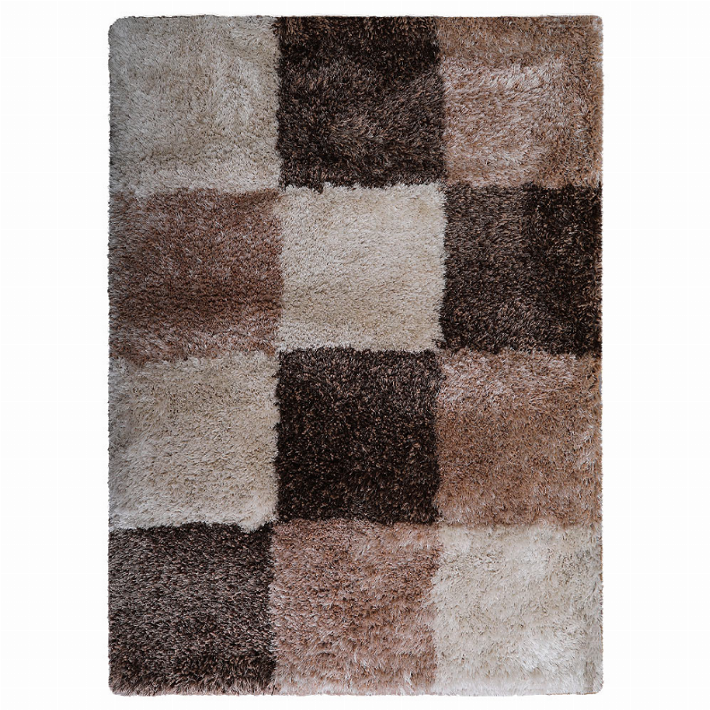 Rugsotic Carpets Hand Tufted Shag Polyester Area Rug Geometric