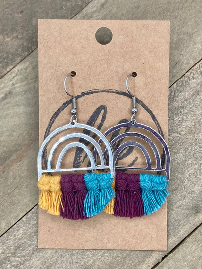 Silver Rainbow Earrings