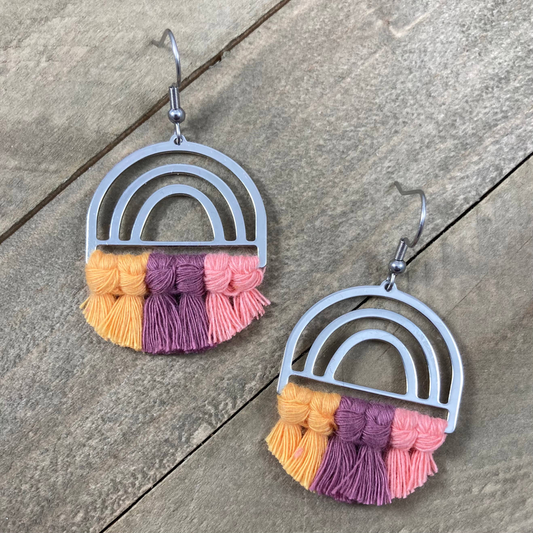 Silver Rainbow Earrings