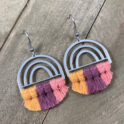 Silver Rainbow Earrings