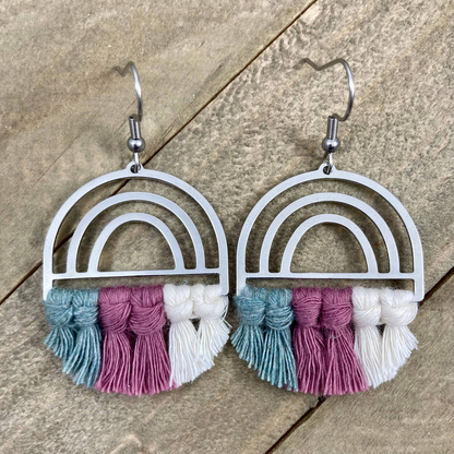 Silver Rainbow Earrings