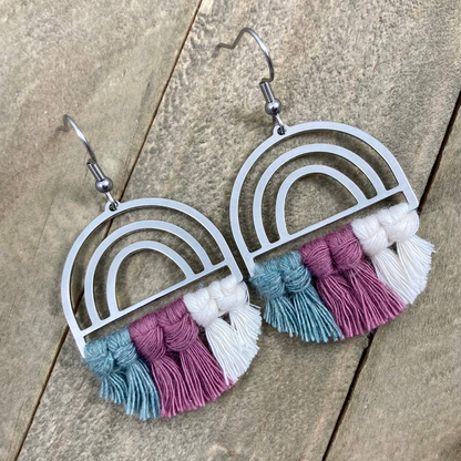 Silver Rainbow Earrings