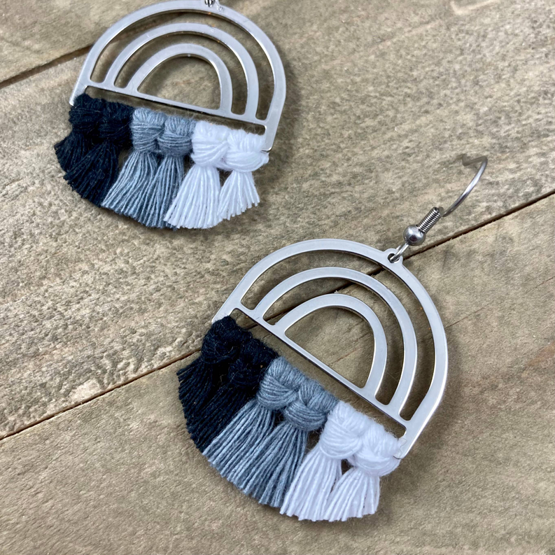 Silver Rainbow Earrings