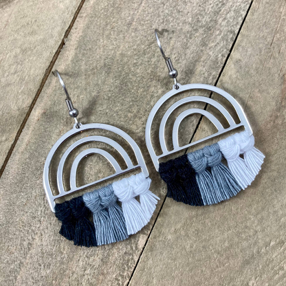 Silver Rainbow Earrings