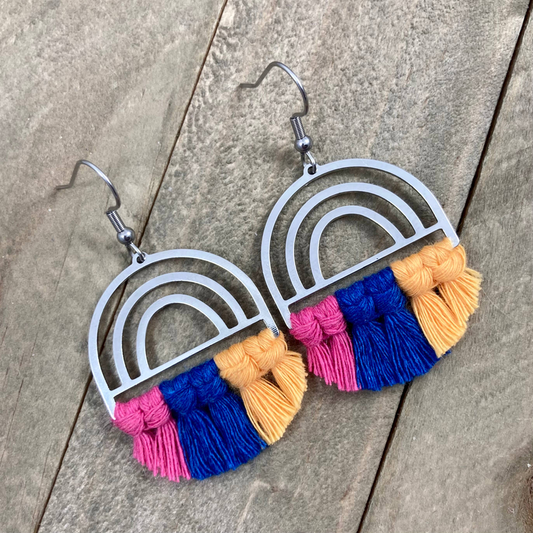 Silver Rainbow Earrings