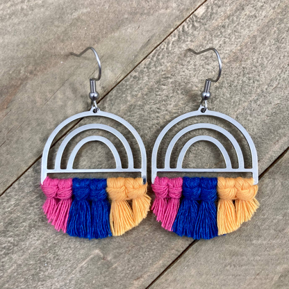 Silver Rainbow Earrings