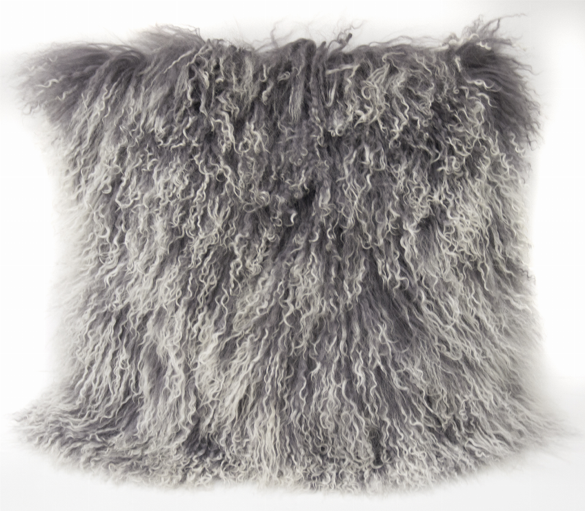 Mongolian Lambskin 16 inch Square cushion