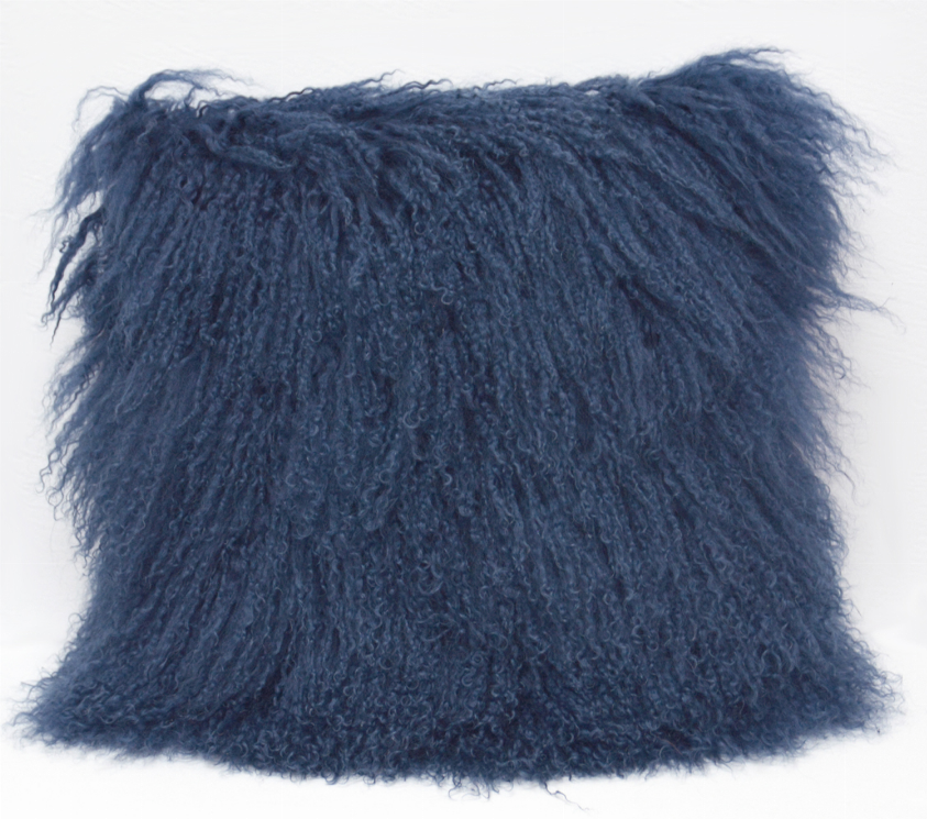 Mongolian Lambskin 16 inch Square cushion