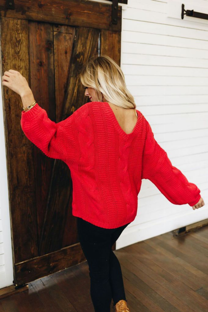 Bubblegum Knit Braided Sweater