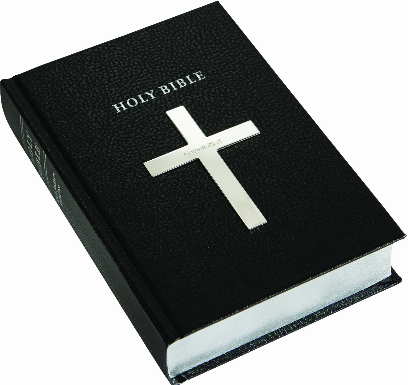 KJV Deluxe Leather Touch Bible with English Sterling Hallmarked Cross