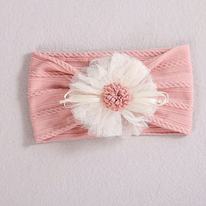 Baby Lace Floral Elastic Cotton Headband