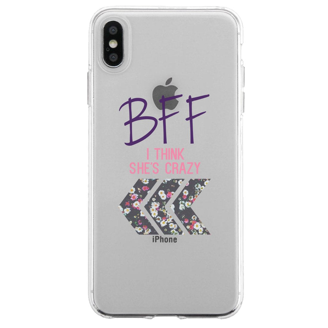 BFF Floral Arrow BFF Matching Phone Covers Funny Happy Friend Gift