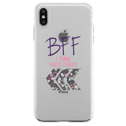 BFF Floral Arrow BFF Matching Phone Covers Funny Happy Friend Gift