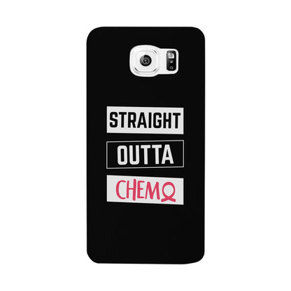 Straight Outta Chemo Breast Cancer Black Phone Case