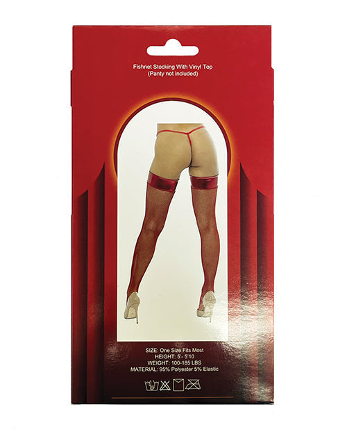 Vinyl Top Fishnet Stocking O/s