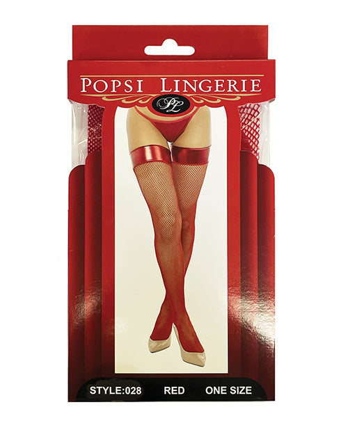 Vinyl Top Fishnet Stocking O/s