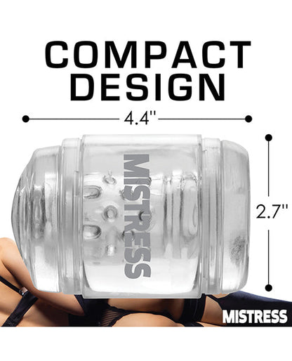 Curve Toys Mistress Double Shot Mini Masturbator Mouth & Pussy  - Clear