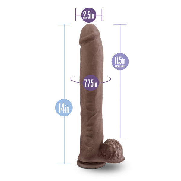 Au Naturel Daddy 14in Vanilla Sensa Feel Dual Density Dildo