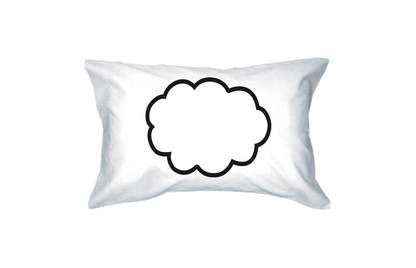 Thinking Cloud Pillows Standard Size 21 x 30 Matching Couple Pillowcases