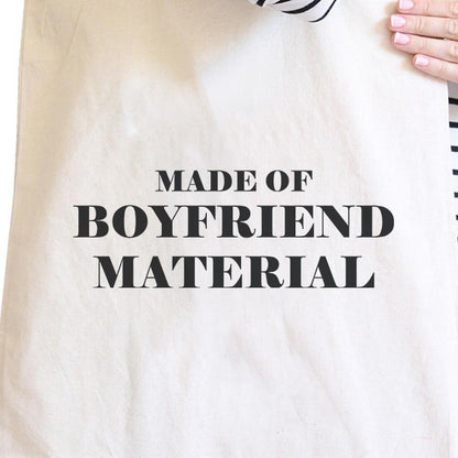 Boyfriend Material Funny Saying Canvas Shoulder Bag Gift Ideas