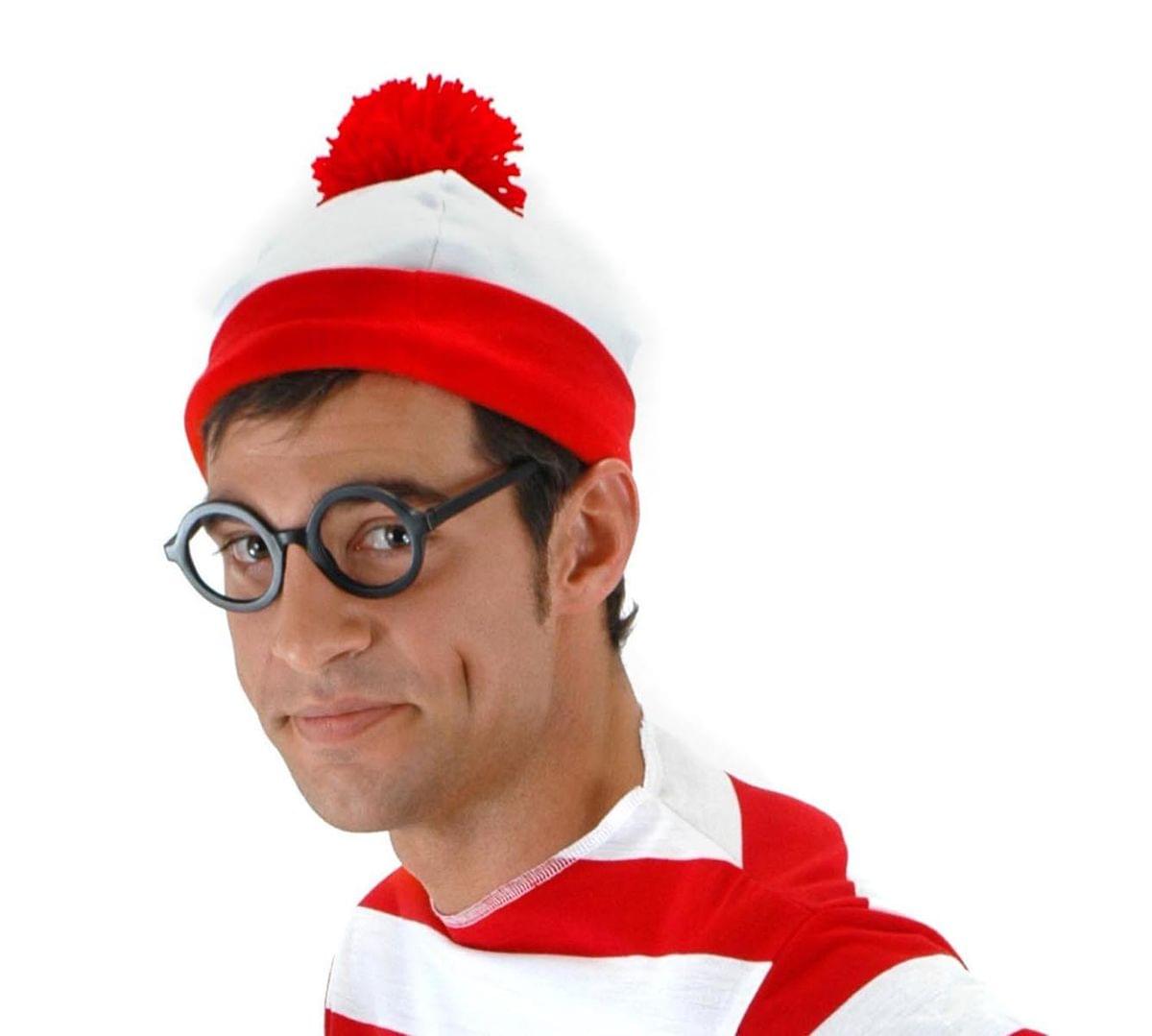 Where's Waldo Costume Beanie Adult One Size