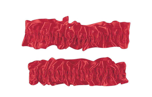 Red Silken Garter Or Armband Set Adult Costume Set One Size