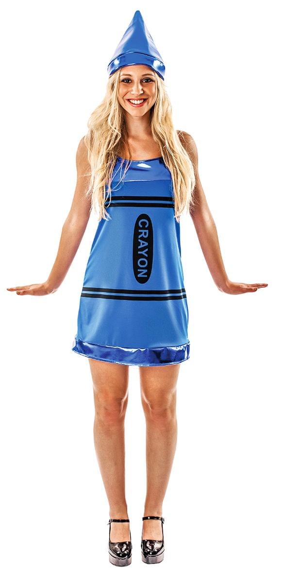 Blue Crayon Women's Dress Costume Medium