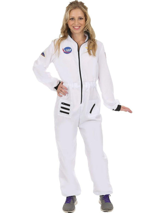 Women's White Astronaut Costume - Large