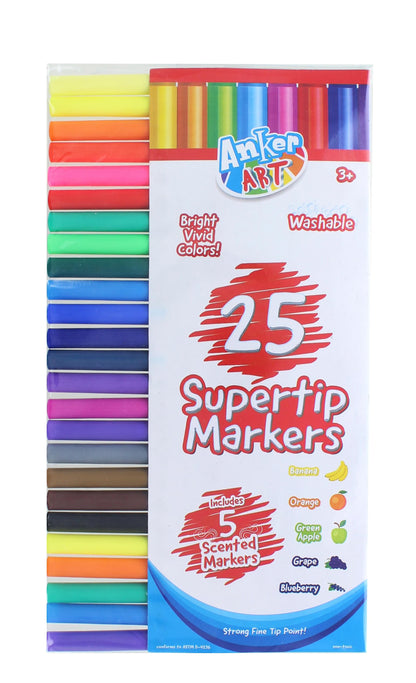 Washable Supertip Color Markers § Set of 25