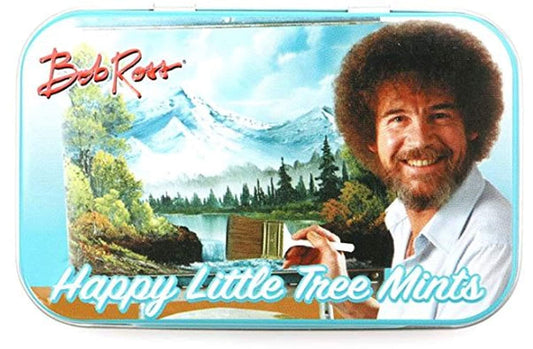 Bob Ross Happy Little Tree Mints With Collectible Tin § 1.5 Ounces