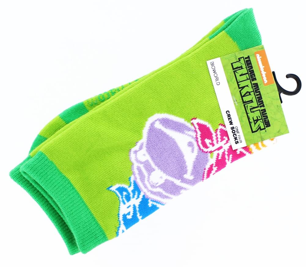 Teenage Mutant Ninja Turtles Striped Junior Crew Socks