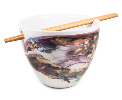 Bowl Bop Sistine Chapel Japanese Dinner Set § 16-Ounce Ramen Bowl, Chopsticks