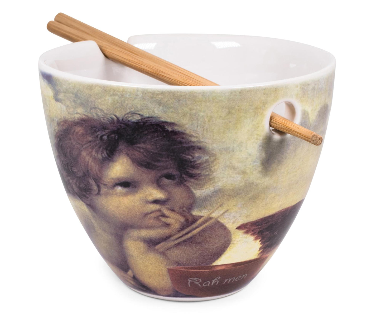 Bowl Bop Cherub Fine Art Japanese Dinner Set § 16-Ounce Ramen Bowl, Chopsticks