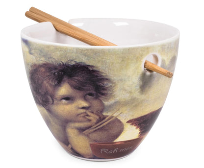 Bowl Bop Cherub Fine Art Japanese Dinner Set § 16-Ounce Ramen Bowl, Chopsticks