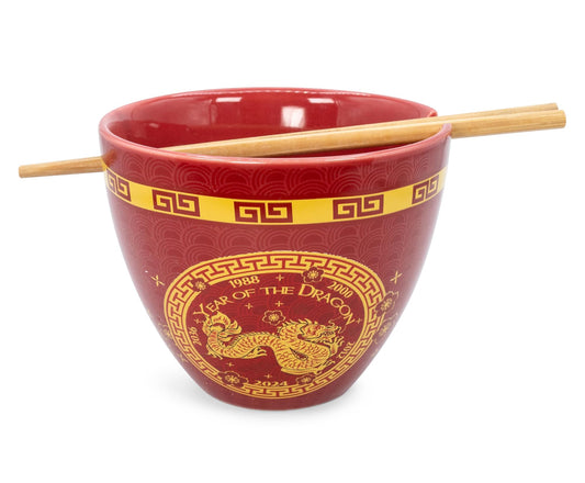 Year Of The Dragon Chinese Zodiac 16-Ounce Ramen Bowl and Chopstick Set