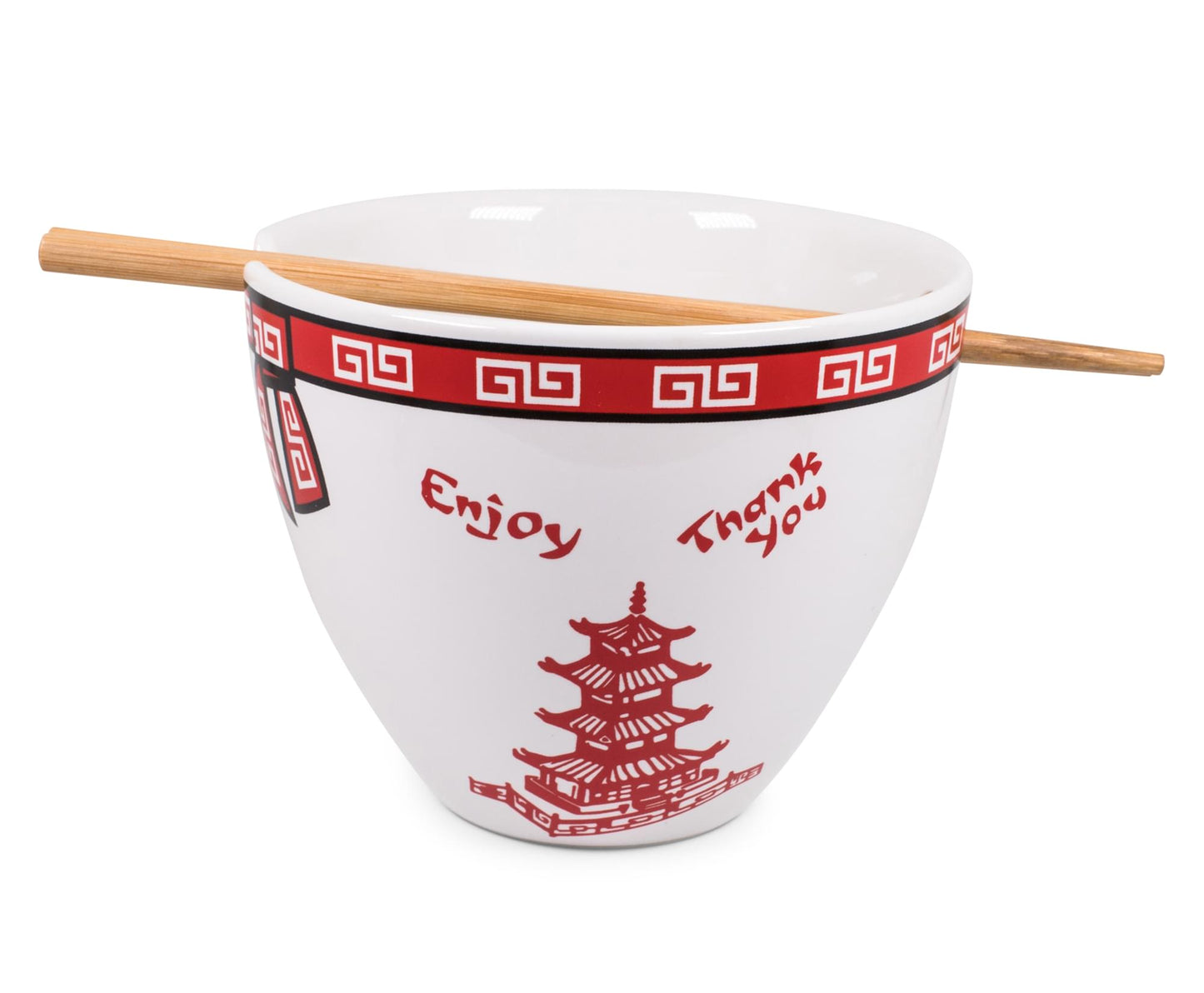 Bowl Bop Chinese Takeout Box Dinnerware Set § 16-Ounce Ramen Bowl, Chopsticks