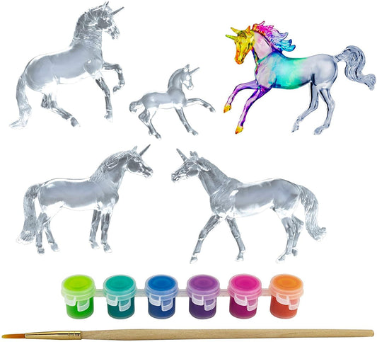 Breyer Suncatcher Unicorns Paint & Play DIY Set