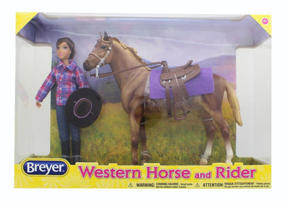 Breyer 1:12 Classics Western Horse & Rider Model Horse Set