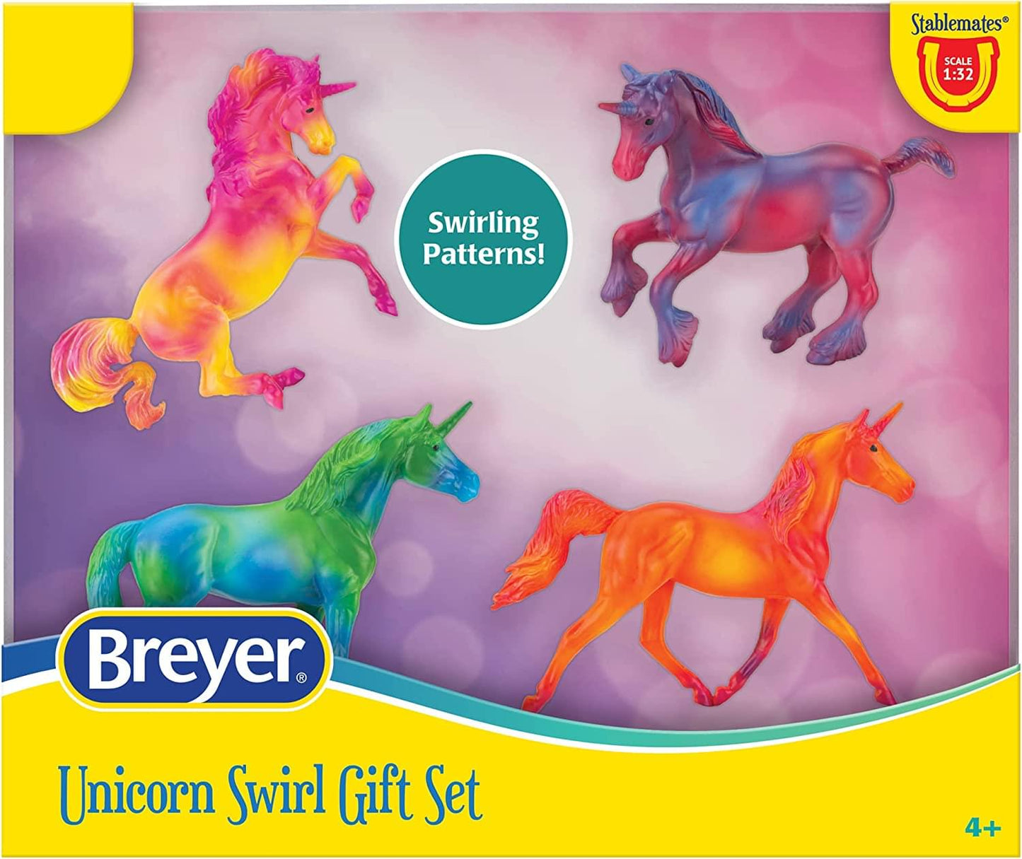 Breyer Stablemates 4-Piece Unicorn Swirl Gift Set