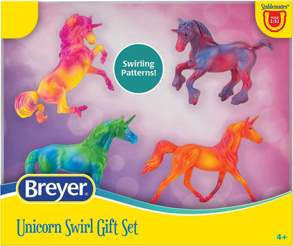 Breyer Stablemates 4-Piece Unicorn Swirl Gift Set