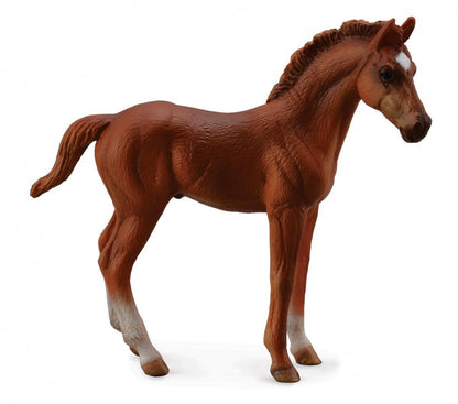 Breyer CollectA Series Chestnut Thoroughbred Standing Foal Model Horse