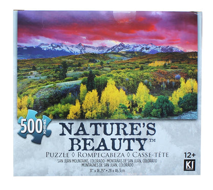 Yellow Fields With Red Skys 500 Piece Natures Beauty Jigsaw Puzzle