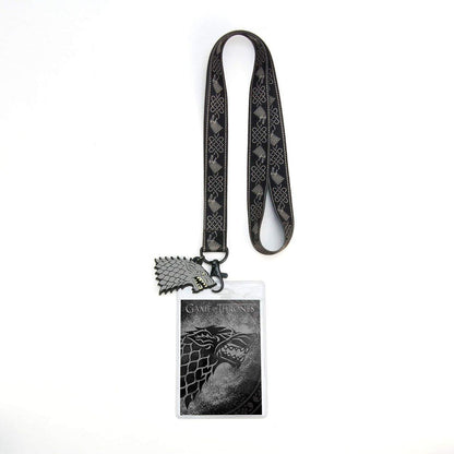 Game of Thrones House Stark Lanyard w/ PVC Charm