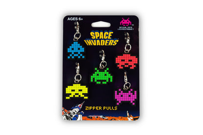 Space Invaders Aliens Zipper Pulls Unique Video Game Accessories § 5-Piece Set