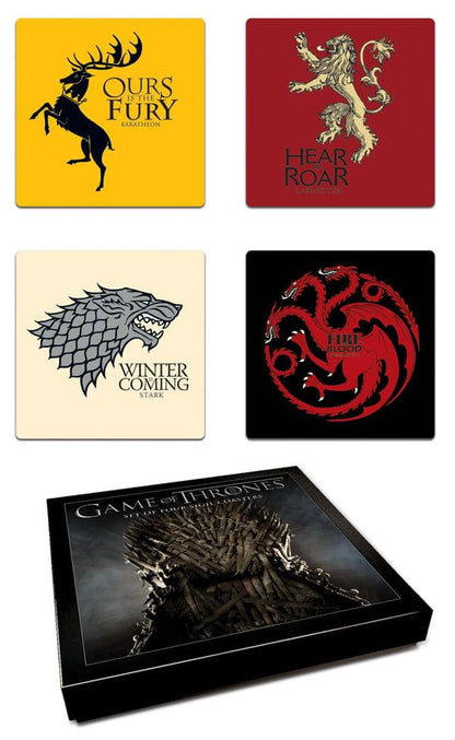 Game Of Thrones House Coaster Set