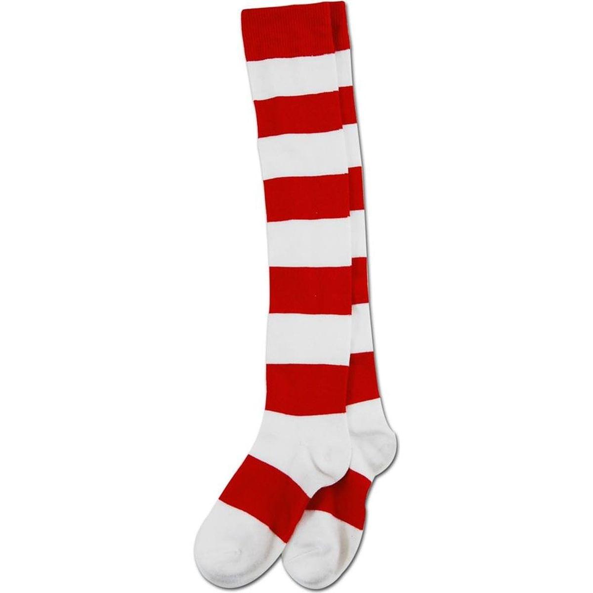 Where's Waldo Wenda Deluxe Over the Knee Costume Socks Adult One Size